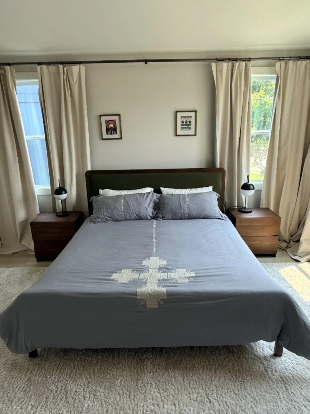 Hand Embroidered King Duvet + Shams